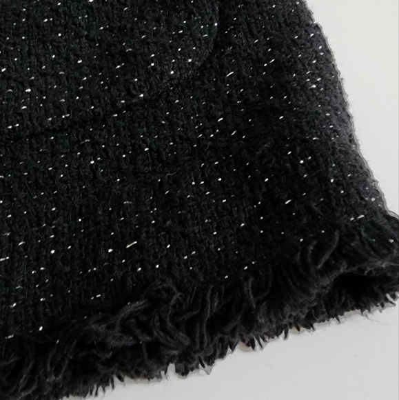 ZARA GIRLS SKIRT BLACK SILVER THREAD TWEED TEXTURED SZ.10 10YRS - Picture 3 of 9